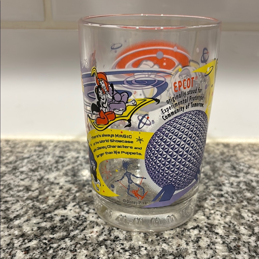Epcot Disney Glass